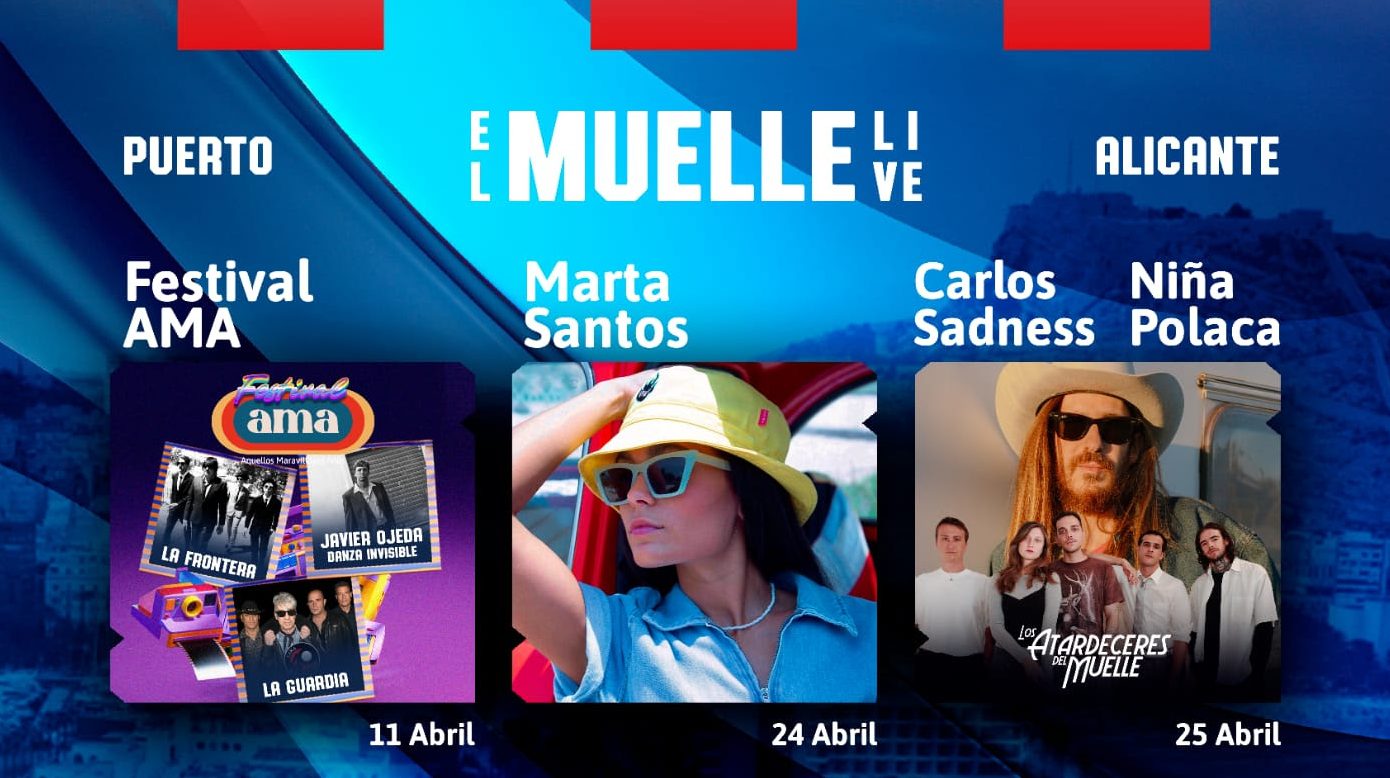 Raphael, Miguel Ríos, Vanesa Martín o Sergio Dalma, entre los grandes artistas que actuarán en El Muelle Live de Alicante en este 2026